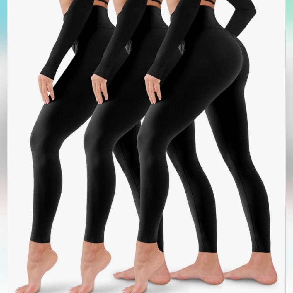 Black Women's Leggings Showitty Women’s 3 Pack Leggings Black S/M